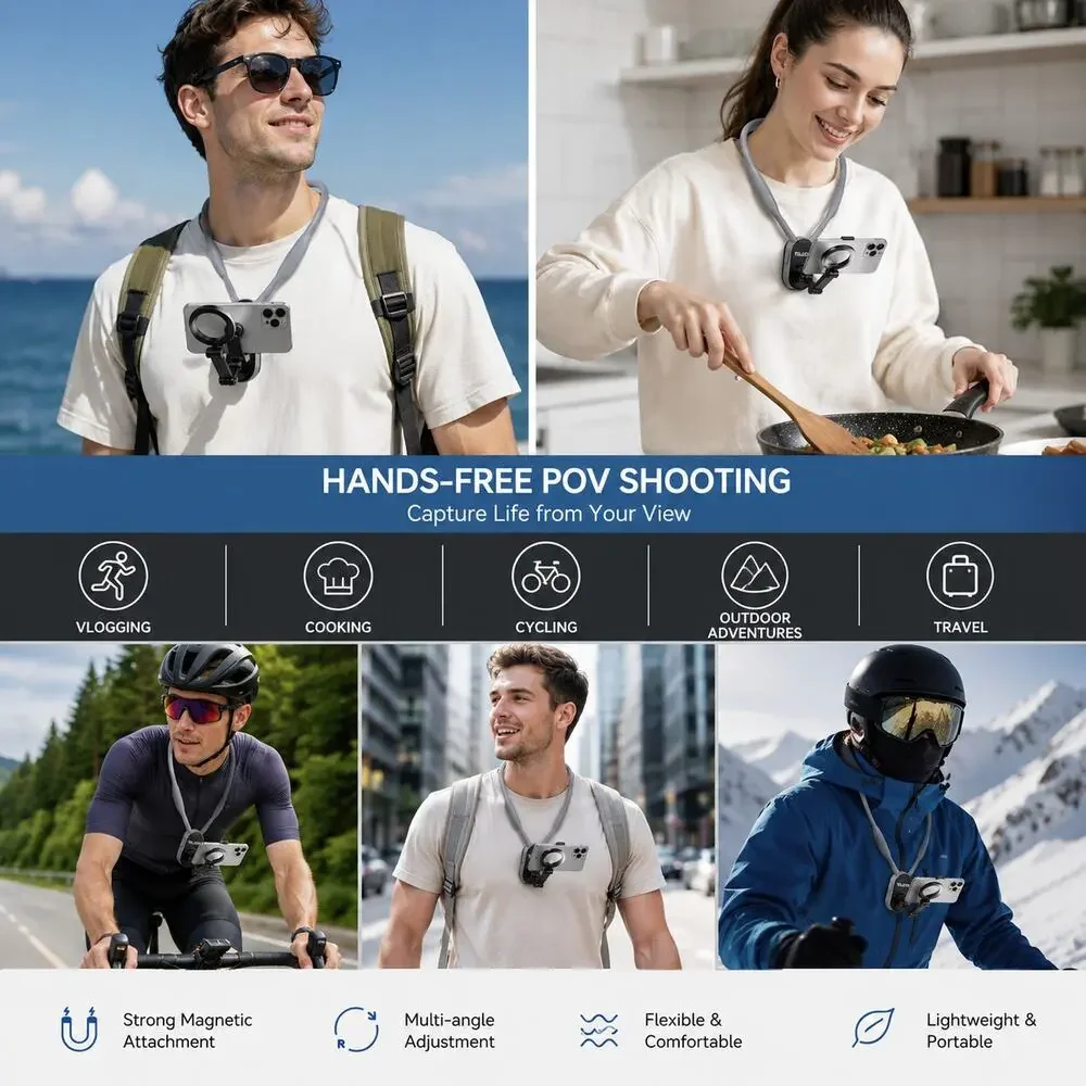 TELESIN, Magnetic Smartphone Neck Holder, Model MNM-001